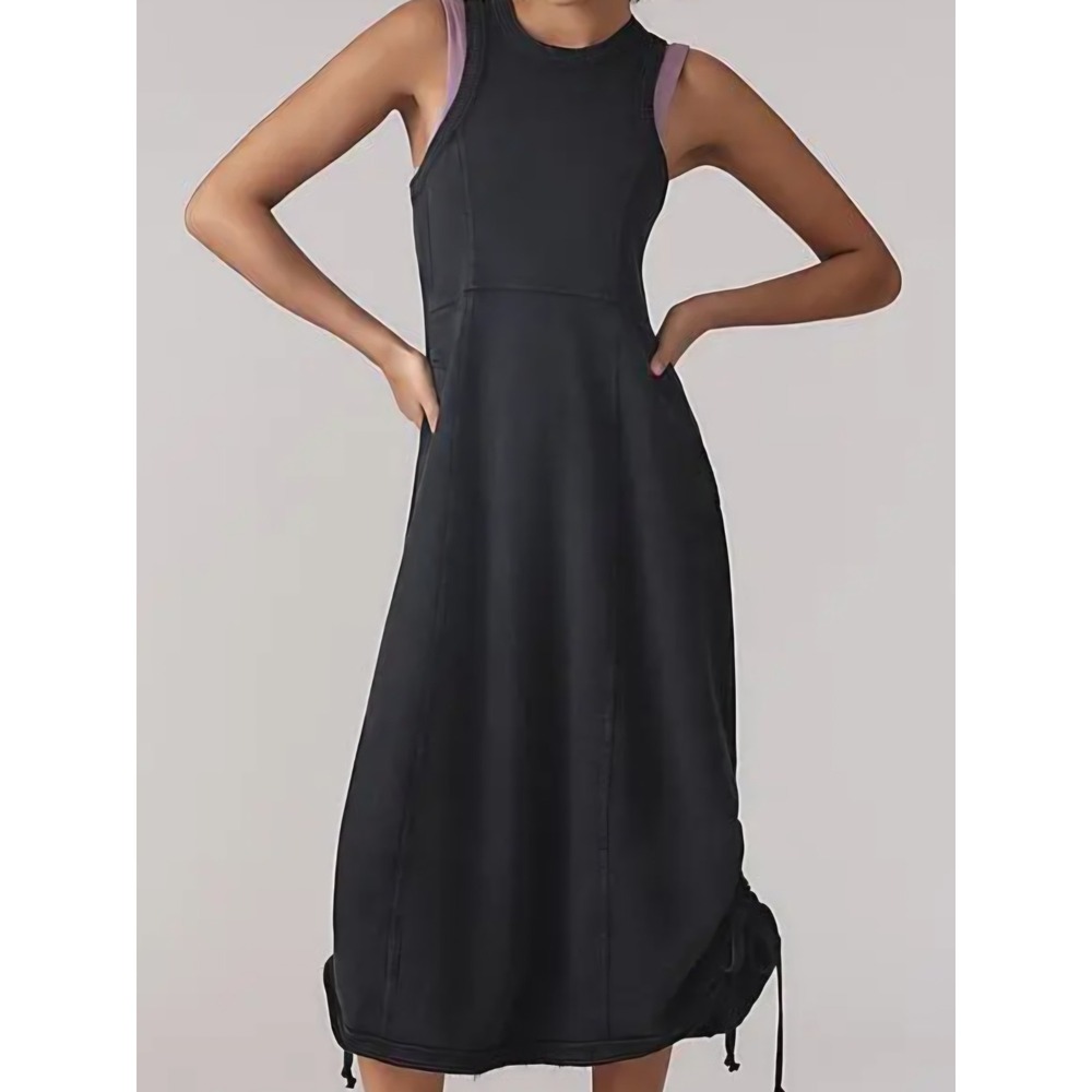 Daily Practice by Anthropologie Horizon Midi Black Dress Womens XS - Picture 2 of 11
